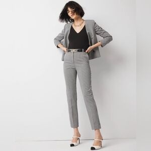 White House Black Market Black and White Checkered Trousers